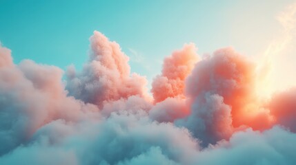 Poster - Vibrant particle cloud forming a futuristic digital landscape, symbolizing innovation and smart tech, with ample copy space