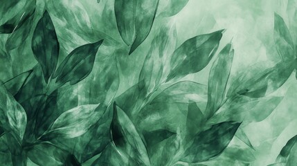 Wall Mural - Lush green leaves nature scene abstract artwork tranquil environment close-up view botanical concept for relaxation