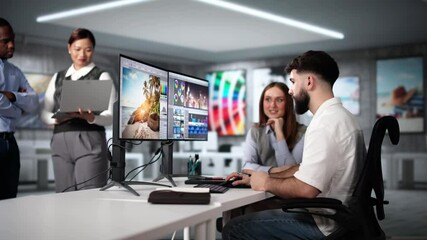 Poster - Graphic Designer Artist Team Working