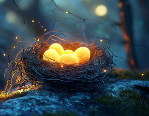 Canvas Print - Glowing Nest Eggs