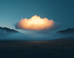 Wall Mural - Golden Cloud Valley