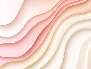 Poster - Delicate pastel gradient background with a smooth color transition from soft pink to beige featuring a light textured overlay in a modern minimalist style