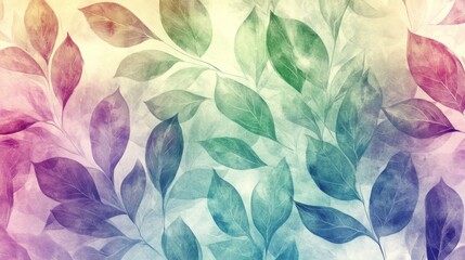 Poster - Vibrant leaf patterns nature digital artwork abstract design close-up view botanical aesthetics for relaxation