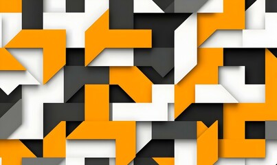 Poster - Geometric Harmony, a subtle minimalist pattern featuring interlocking shapes and soft tones that create a serene and balanced visual experience
