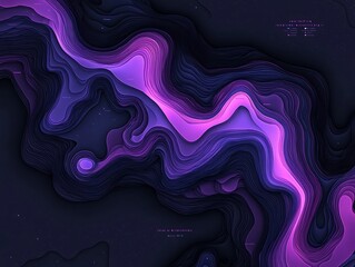 Poster - Fluid Topographic Rainfall Map   A mesmerizing data driven work of captivating cartographic art featuring organic sinuous pathways intricate elevation details
