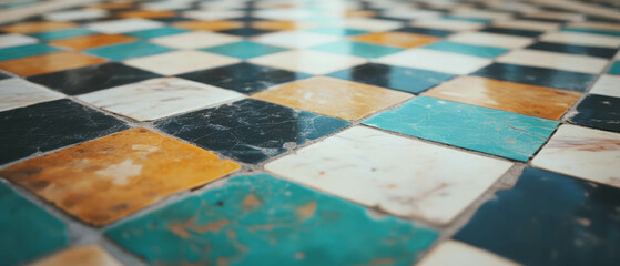 Poster - Elegant arabesque tile pattern showcasing intricate designs and vibrant colors