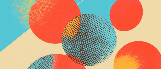 Poster - Playful banner template design featuring colorful dotted patterns for cheerful presentations