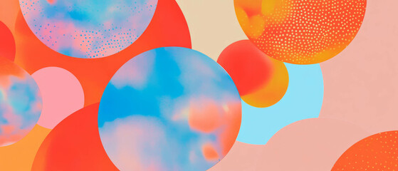 Poster - Banner template featuring a subtle dotted pattern with playful colors