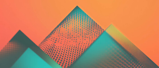 Poster - Geometric shapes create a modern and minimalist banner template for creative projects