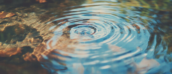 Aufkleber - Rich textures of ripples and tree bark create a mesmerizing double exposure effect