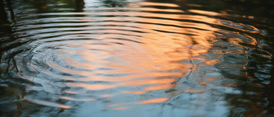 Aufkleber - Double exposure of shimmering ripples blended with intricate tree bark textures in nature