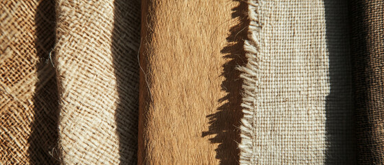 Poster - Textured faux grasscloth wallpaper featuring natural fibers and organic design elements