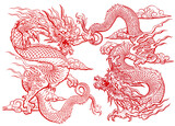 Red Chinese Dragon Artwork