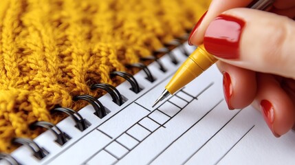 Aufkleber - A focused individual prioritizing tasks on a checklist for better time management Stock Photo with side copy space.
