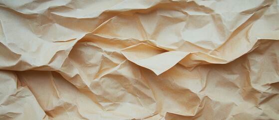 Poster - Kraft paper texture with creased and wrinkled details for creative projects