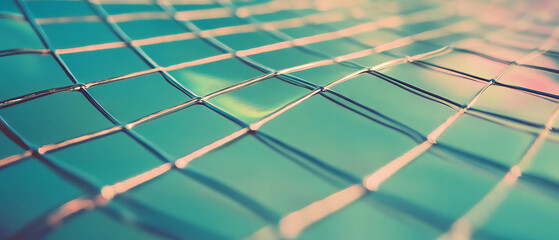 Poster - Grid pattern background with subtle textures engaging in a tranquil atmosphere