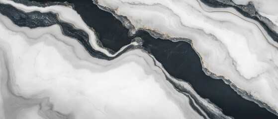 Poster - Elegant and smooth white and gray marble texture creating a sophisticated background