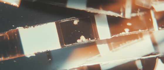 Aufkleber - Old film surface with uneven development and blotchy imperfections capturing vintage essence