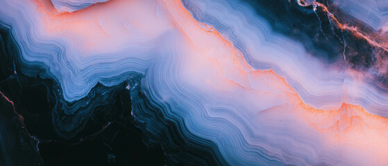 Poster - Elegant Onyx marble tiles showcasing dark veins and a striking opulent appearance
