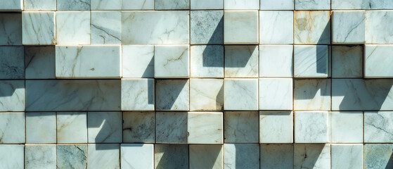 Poster - Classic square tile grid with subtle texture for versatile design applications
