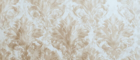 Poster - Elegant damask texture creates a classic atmosphere in soft colors and refined design