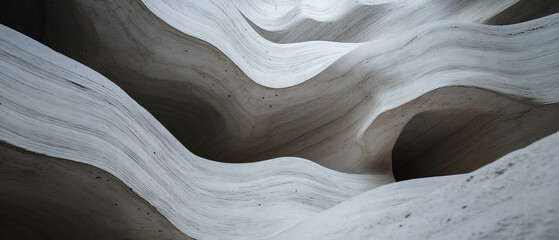 Poster - Flowing thick wavy lines create an organic and natural backdrop with depth and texture