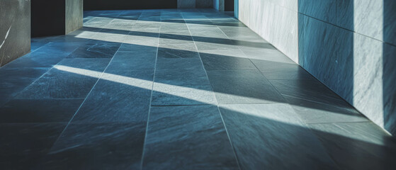 Aufkleber - Modern thin rectangular tile pattern with sleek linear design and dramatic light play
