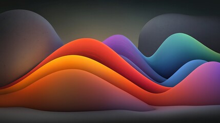 Poster - Stunning fluid topographic rainfall map visualization with undulating dynamic contours saturated hues and atmospheric patterns  Glowing data visualization in a cinematic matte painting style