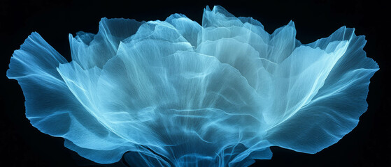 Poster - X-ray view revealing detailed structure of carnation petals with ruffled edges