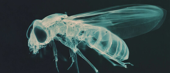Aufkleber - Exploring the alien-like structure of an insect revealed through X-ray technology