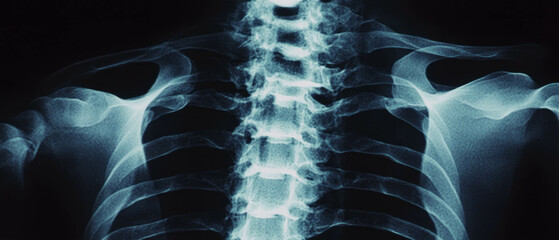 Poster - Radiating lines create a central point in an X-ray texture artwork with focused effects