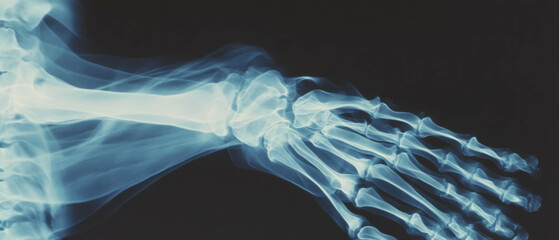 Poster - Exploring intricate patterns and textures within an X-ray representation of a human limb