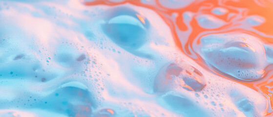 Poster - Mood of cleanliness with seamless pattern of dish soap bubbles and foamy textures