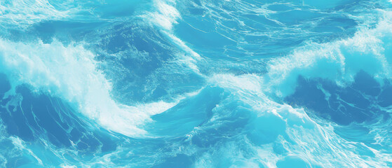 Aufkleber - Cascading waterfall texture revealing the powerful force of nature in seamless pattern design