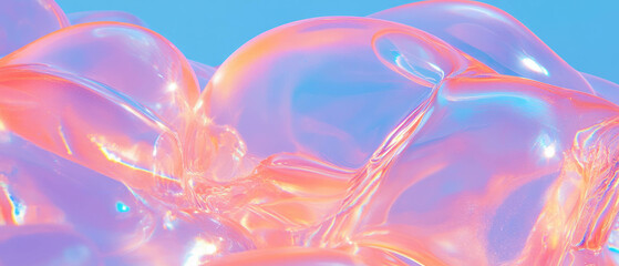 Poster - Clear gel texture with smooth and transparent appearance for cosmetic applications