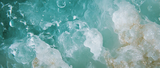 Aufkleber - Icy rain droplets create a refreshing natural texture on a cool surface