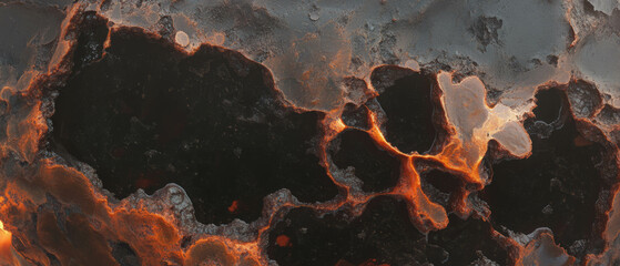 Aufkleber - Rich molten chocolate with flowing texture creating a decadent dessert presentation
