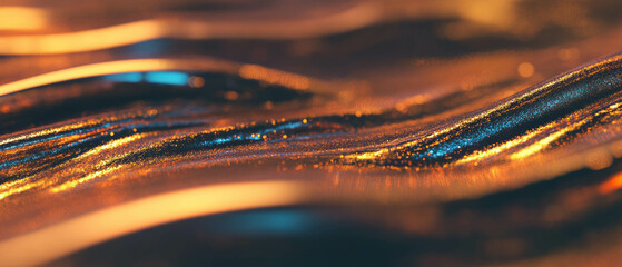 Aufkleber - Molten gold texture showcasing shimmering and luxurious patterns reflecting light