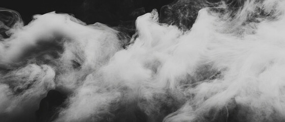 Poster - Thick fog envelops the landscape, creating a mysterious and swirling atmosphere