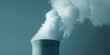 © Lala - Nuclear power plant cooling tower releasing a large steam plume creates a striking visual of energy production. The nuclear power plant s cooling tower emphasizes the significance of steam in energy