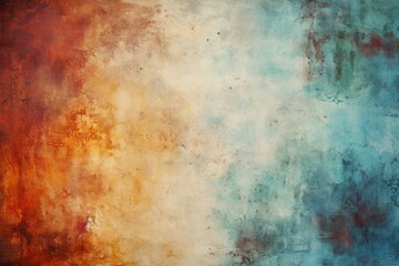 Poster - textured background image showcasing a blend of warm and cool colors, creating an abstract and grung
