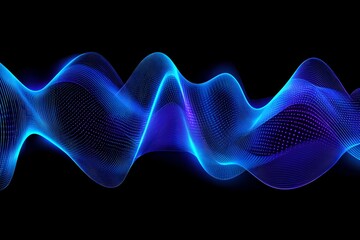 Poster - Abstract Blue Wave Abstract Design Digital Art
