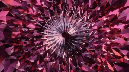 Wall Mural - Abstract background 3D animation shiny glass and metal reflective objects movement rotation play of light.