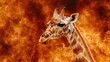 © banthita166 - Giraffe against a dramatic fiery background