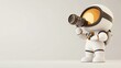 © Supriyanto - Cute astronaut cartoon character using a large camera lens.
