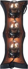 Poster - 3d rendered letter in loft steam-punk style with vintage bulb lamps and brass aged surface