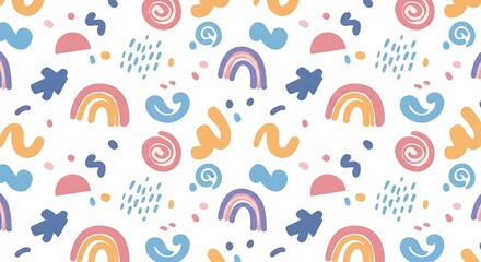 Abstract background with hand drawn pattern design
