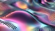 © fledermausstudio - Abstract iridescent  D mesh wave background