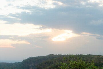 sunset over brazilian landscape