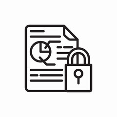 Poster - secure document lock icon vector sign
